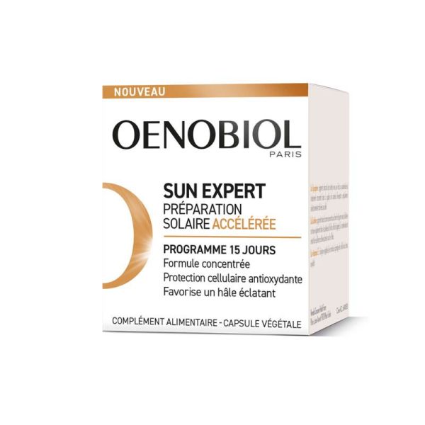 Oenobiol Sun Expert Préparateur Solaire Accélérée - 15 Gélules - Préparation rapide et protection