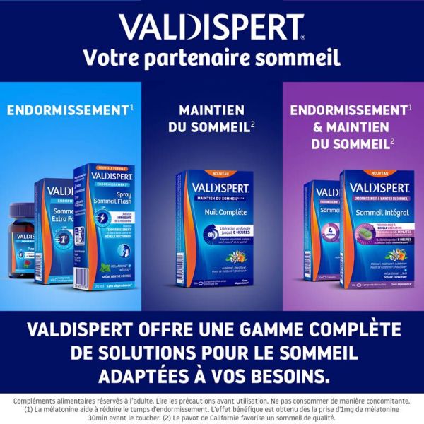 Valdispert Spray Sommeil Flash à Libération Immédiate de Mélatonine - 20ml - Endormissement rapide