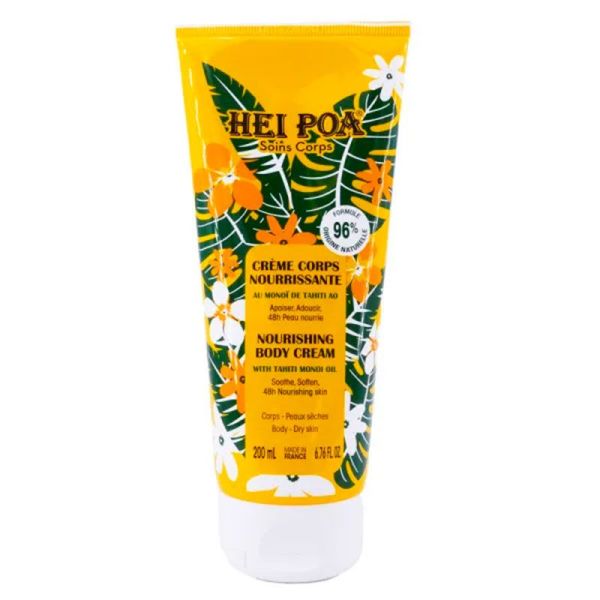 Hei Poa Crème Corps Nourissante Monoï - Corps - Peaux Sèches - 200ml