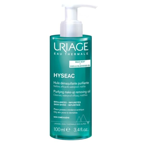 Uriage Hyséac Huile Démaquillante Purifiante 100 ml - Démaquille et purifie les peaux mixtes à imperfections