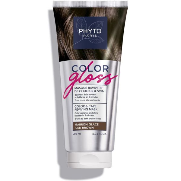 Phyto PhytoCOLOR GLOSS Masque Raviveur de Couleur et Soin Marron Glacé 200ml – Éclat et reflets froids