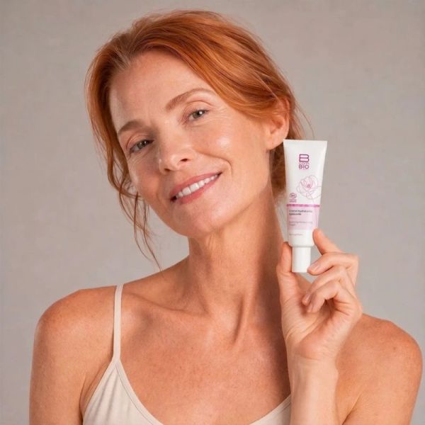 BcomBIO Crème Hydratante Apaisante 50ml - Hydratation intense et apaisante pour peaux sensibles