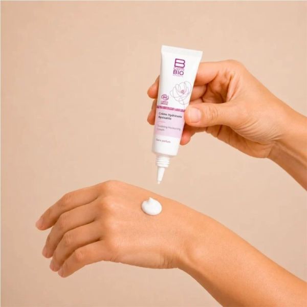 BcomBIO Crème Hydratante Apaisante 50ml - Hydratation intense et apaisante pour peaux sensibles