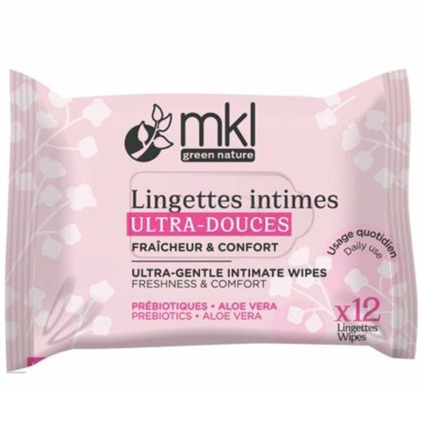 MKL Lingettes Intimes Ultra-Douces - 12 Lingettes - Fraîcheur et confort intime à tout moment