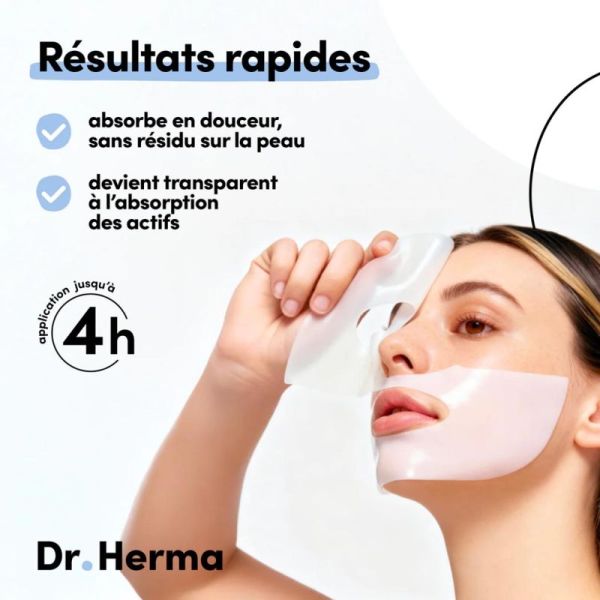 Dr Herma Masque Hydrogel Hydrate Illumine Raffermit Tous Types de Peaux