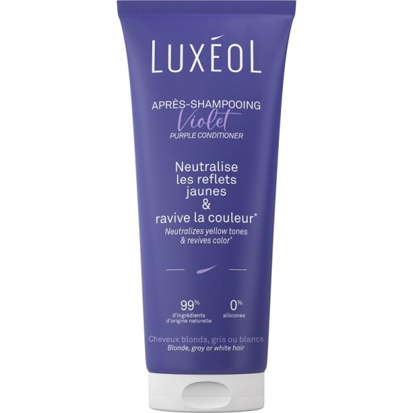Luxéol Après-Shampooing Violet 200ml – Éclat et anti-reflets jaunes