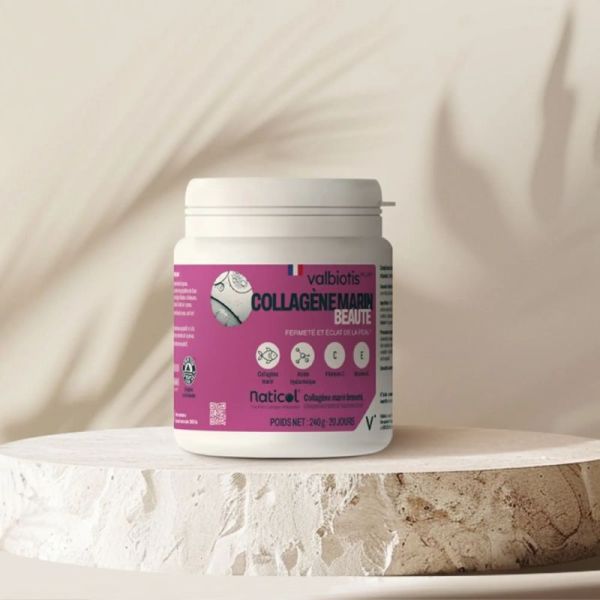 Valbiotis Plus® Collagène Marin Beauté Fermeté & Éclat de la Peau Goût Fruits Rouges - 240g