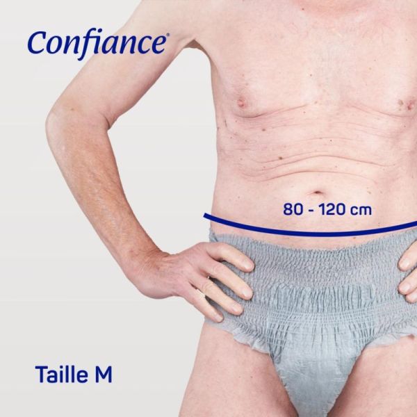 Confiance Men Pants 5 Gouttes Taille L - 7 protections - Slip absorbant masculin discret