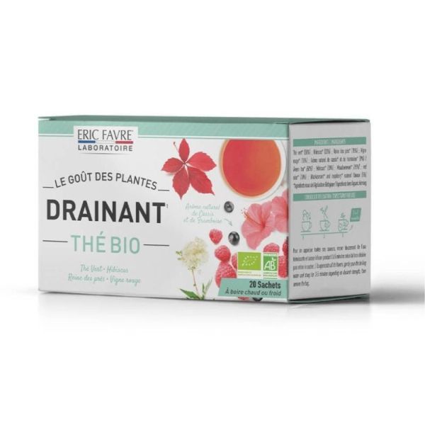 Eric Favre Thé Vert Drainant Bio - 20 Sachets