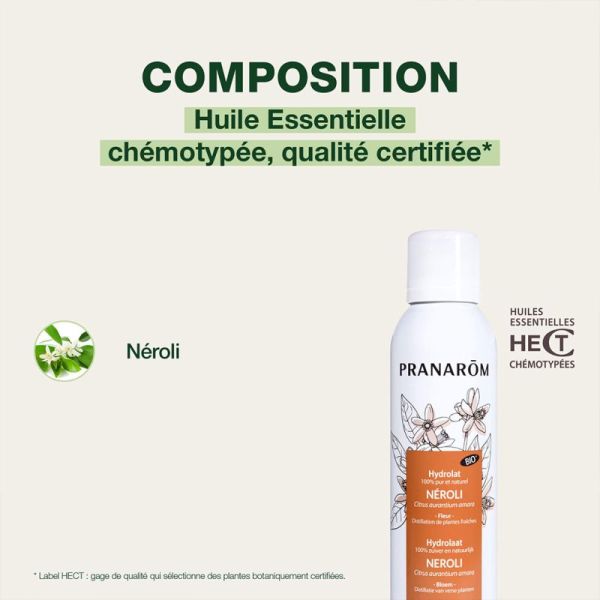 Pranarôm Hydrolat Néroli Bio 150ml – Revitalisation et éclat