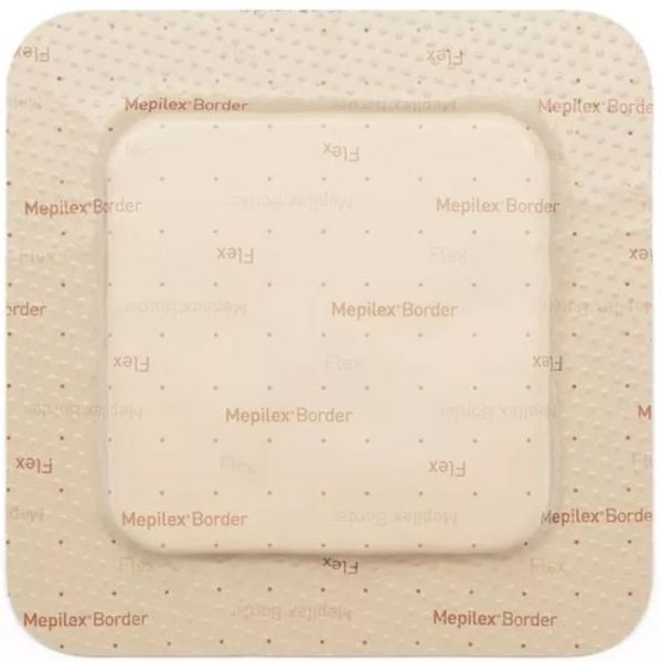 Molnlycke Health Care Mepilex Border Flex Carré - 10 x 10 cm - 16 pansements - Absorption élevée et flexibilité optimale