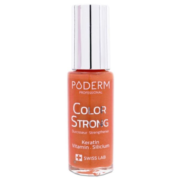 Poderm Color Strong Vernis Durcisseur - 8ml - Couleur : Sunkissed - Renforce, protège et sublime les ongles