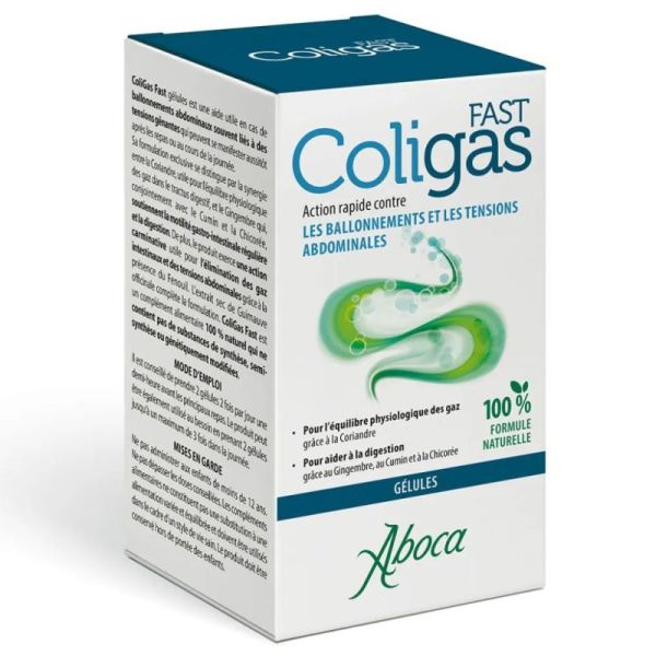 Aboca Coligas Fast Ballonnements & Tensions Abdominales - 50 Gélules