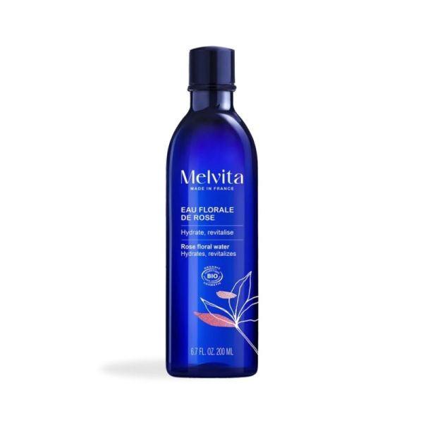 Melvita Eau Florale de Rose 200 ml - Hydrater revitaliser rafraîchir