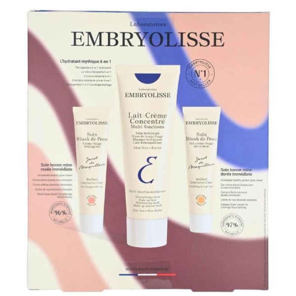 Embryolisse Coffret Lait-Crème Concentré et Soins Blush de Peau - Coffret hydratation, éclat du teint et effet bonne mine