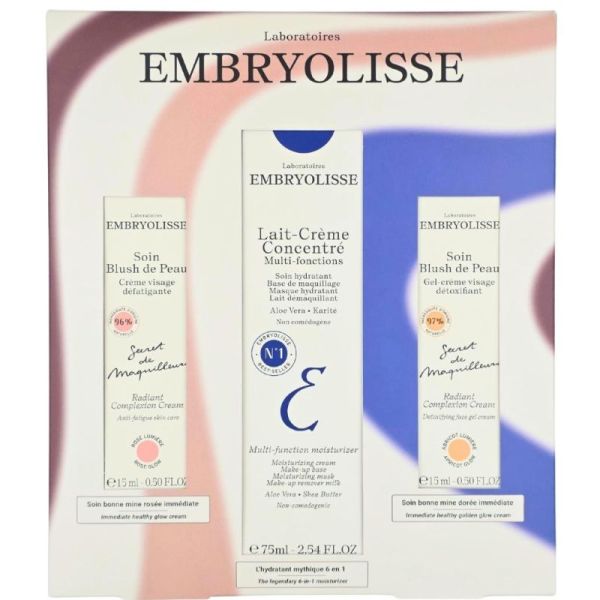 Embryolisse Coffret Lait-Crème Concentré et Soins Blush de Peau - Coffret hydratation, éclat du teint et effet bonne mine
