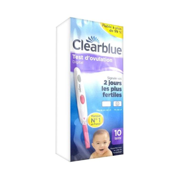 Clearblue Digital test d'ovulation 10 bâtonnets