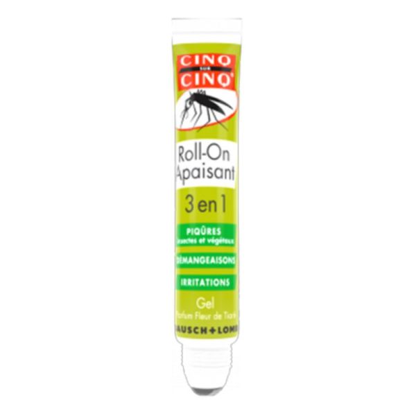 Cinq sur Cinq Roll-On Apaisant Piqûres et Démangeaisons 3 en 1 - 7 ml