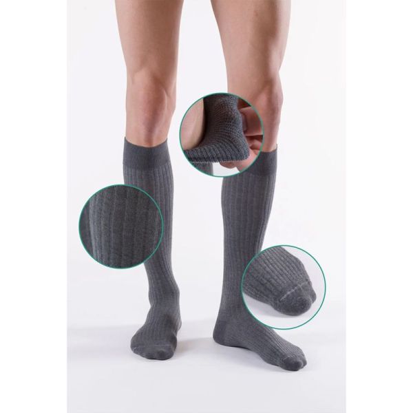 Thuasne Venoflex Fast Laine Chaussettes de Contention Homme Classe 2 Long – Thermorégulation et confort