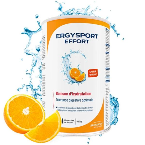 Ergysport Effort Orange - Conçue pour Assurer une Bonne Hydratation - 450 Grammes