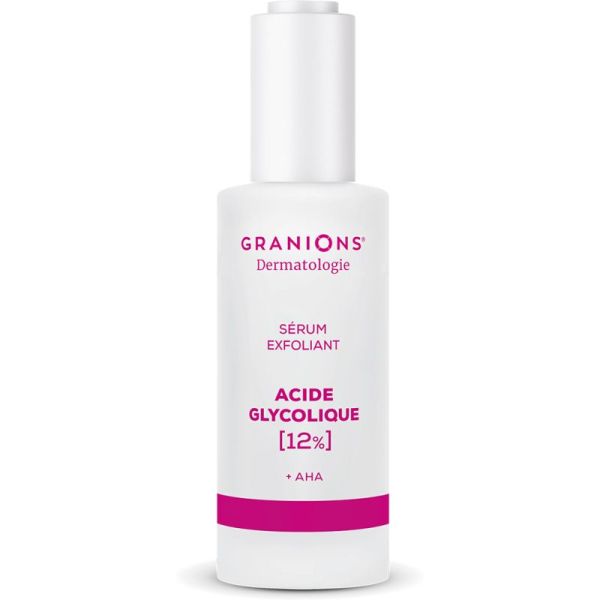 Granions Dermatologie Sérum Acide Glycolique 12 % 30ml – Éclat et grain de peau affiné