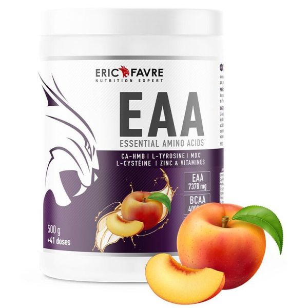 Eric Favre EAA - 500g - Saveur Pêche - Acides aminés essentiels pour l’énergie et la récupération