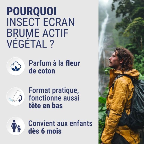 Insect Ecran Brume Anti-Moustiques - 100ml - Actif Végétal - Dès 6 Mois - Protection naturelle