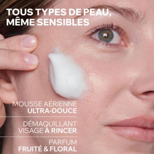 Uriage Mousse d'Eau Nettoyante 150 ml - Démaquille, nettoie et adoucit visage et yeux