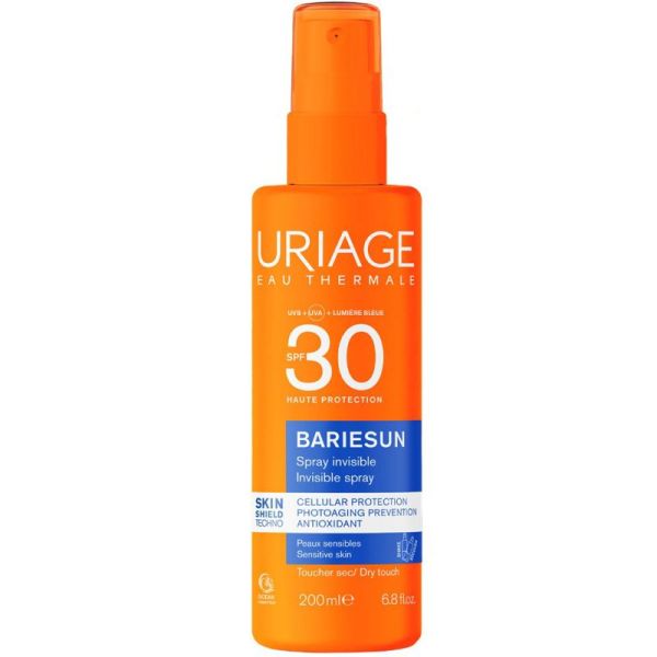 Uriage Bariésun Spray Solaire Invisible SPF 30 200ml – Protection et éclat du hâle