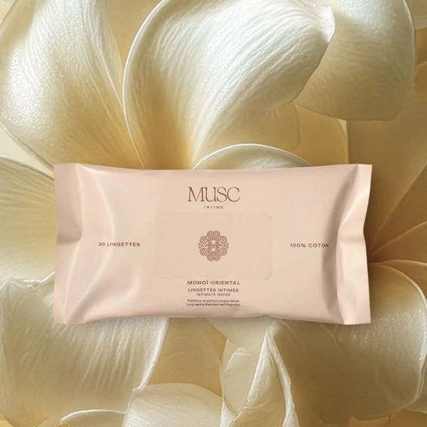Musc Intime Monoï Oriental Lingettes Intimes Organiques x30 – Fraîcheur intime