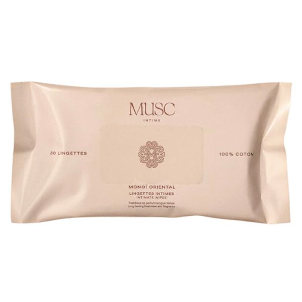 Musc Intime Monoï Oriental Lingettes Intimes Organiques x30 – Fraîcheur intime