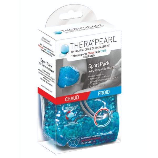 TheraPearl Pack Sport Compresse Chaud ou Froid avec Strap de Maintien