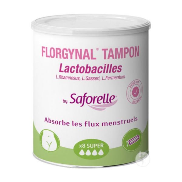 Saforelle Florgynal Probiotique Tampon Super 8 Unités - Sans Applicateur