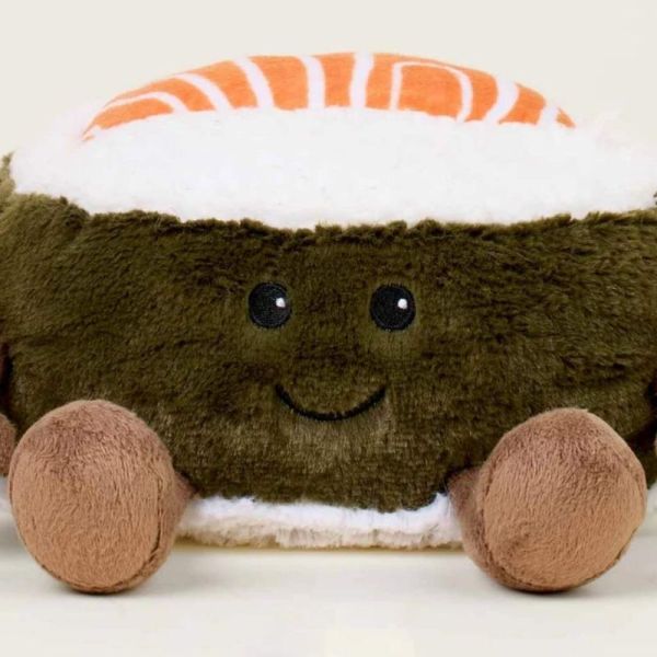 Soframar Warmies Bouillotte Peluche Déhoussable Sushi - Chaleur réconfortante et apaisante