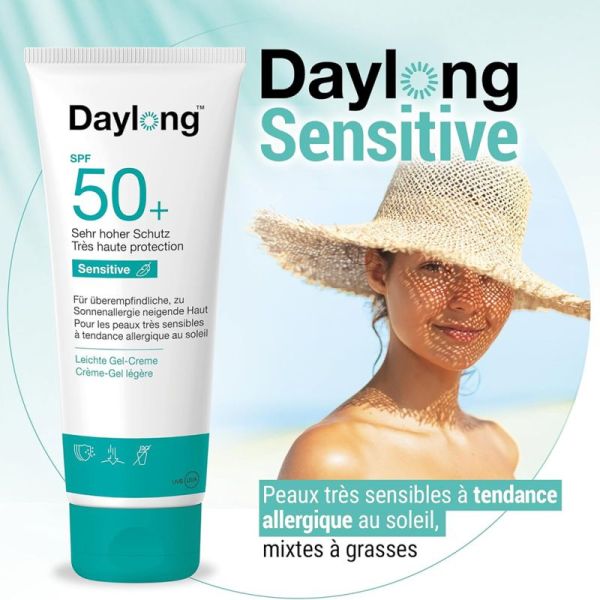 Daylong Sensitive Gel-Crème Légère SPF50+ 200ml – Protection et haute tolérance
