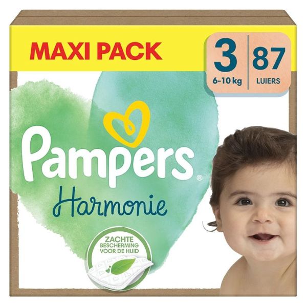 Pampers Harmonie Couches Bébé Taille 3 (6/10 kg) - 87 Couches