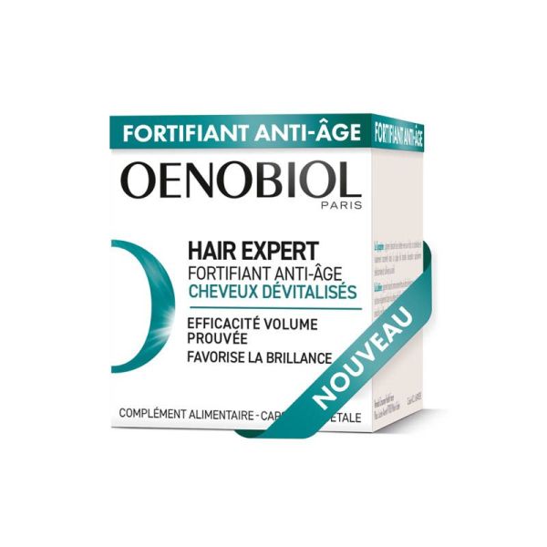 Oenobiol Hair Expert Fortifiant Anti-âge - 30 Capsules - Vitalité et densité des cheveux matures