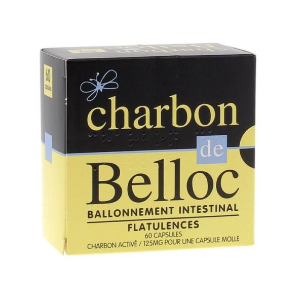 Charbon de Belloc 125mg 60 capsules