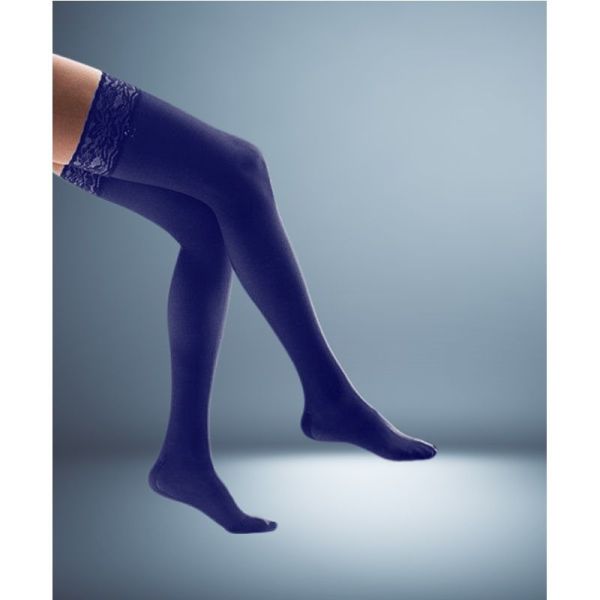 Thuasne Venoflex Kokoon Absolu Classe 2 Bas de Contention Femme Marine - Long - Taille 4