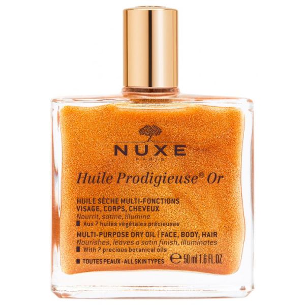 Nuxe Huile Prodigieuse Or - 50 ml - Éclat doré et soin multi-fonctions