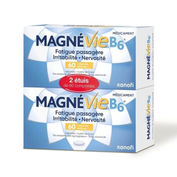 Magnévie B6 100 mg 2x60 comprimés