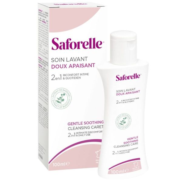 Saforelle Soin Lavant Doux Apaisant 100 ml - Gel lavant intime doux pour peaux sensibles