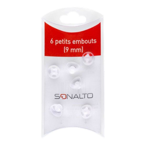 Petits Embouts de 9mm pour Appareil Auditif Sonalto Octave - 6 Embouts