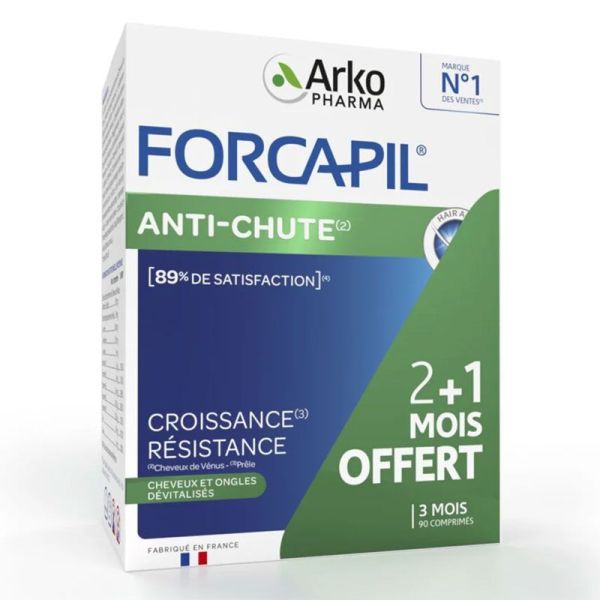 Arkopharma Forcapil Anti-Chute - 90 comprimés - Force, croissance et résistance capillaire