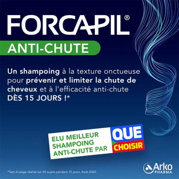 Arkopharma Forcapil Shampoing Anti-Chute - Redonne Force & Vitalité - 200 ml