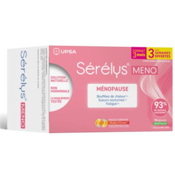 UPSA Sérélys MENO Confort Pendant la Ménopause - 90 gélules