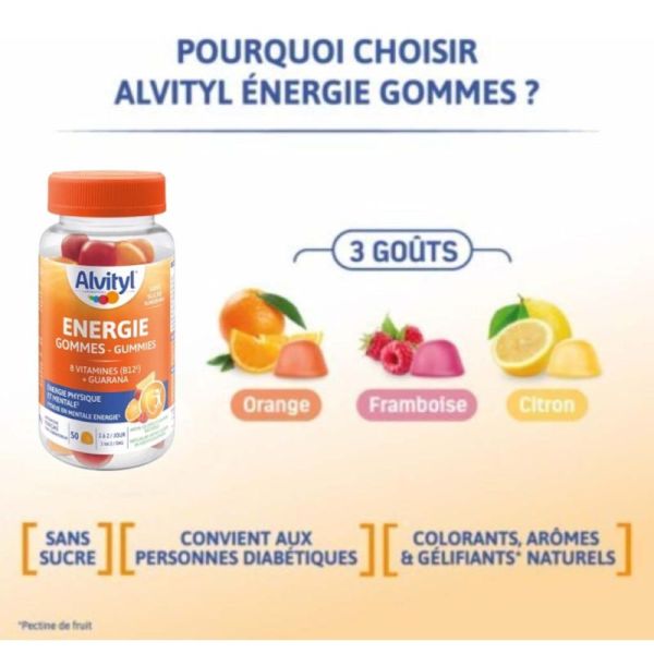 Alvityl Gummies Énergie Physique & Mentale - 50 Gummies