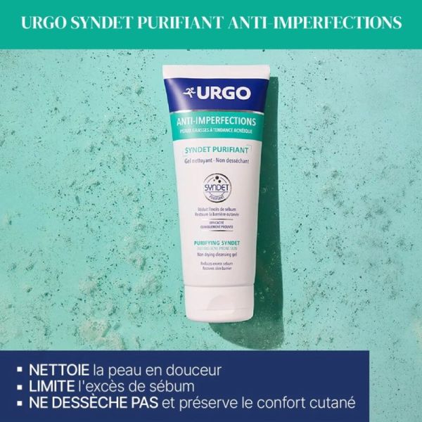 Urgo Anti-Imperfections Syndet Purifiant Gel Nettoyant 200ml – Pureté et douceur