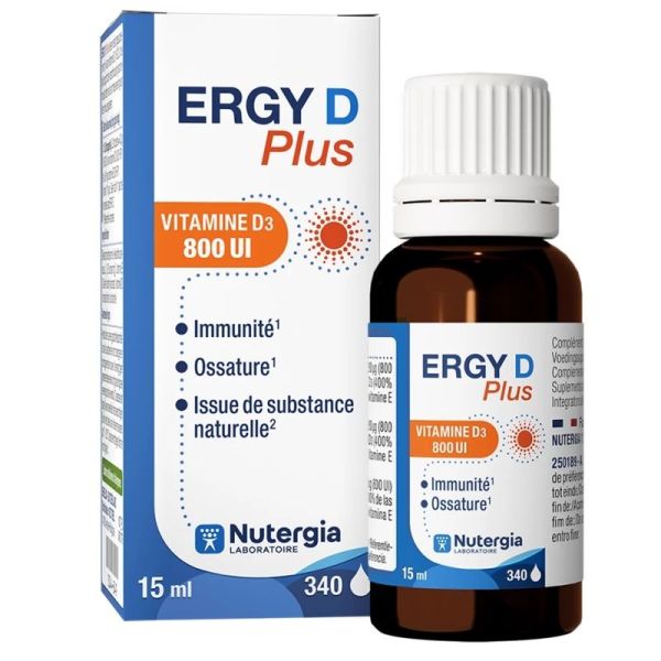 Nutergia ERGY D Plus 800 UI Immunité & Maintien de l’Ossature - 15ml
