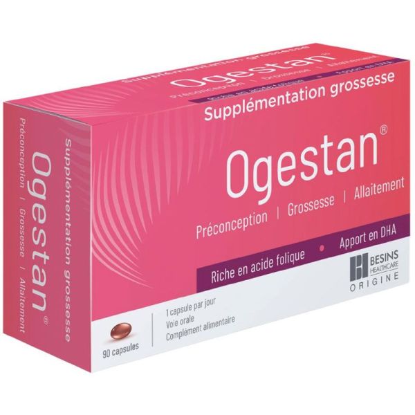 Ogestan Préconception Grossesse Allaitement 90 capsules - Supplémentation grossesse